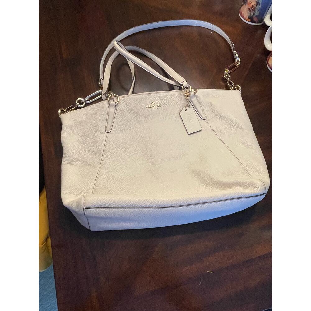 Coach cream Kelsey purse hand bag shoulder